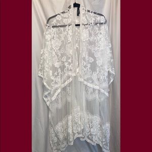 Torrid white lace kimono